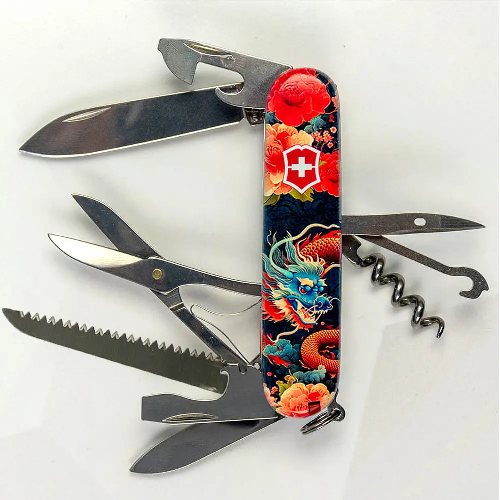 Ніж Victorinox Huntsman Zodiac 91мм 15функ Китайський дракон - фото 3