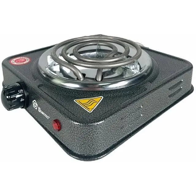 Плита одноконфоркова електрична кухонна Domotec MS-5801 - PRO01 портативна 1000 Вт Сіра - фото 4