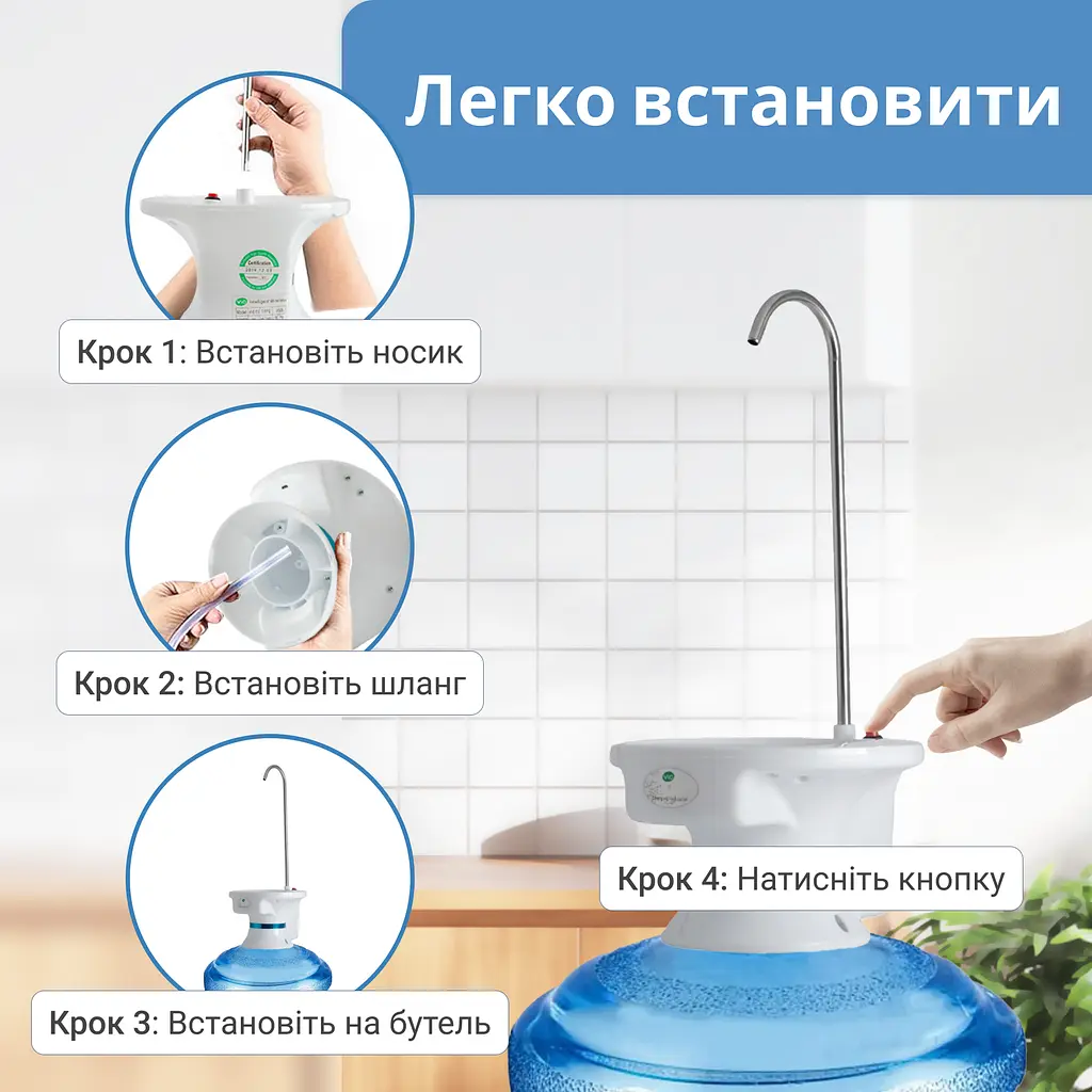 Електрична помпа для води ViO E3 white, біла - фото 4