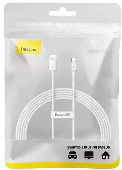 Кабель Baseus Superior Series Fast Charging Cable USB to Type-C 100W 1m P10320102214-01 White - фото 6