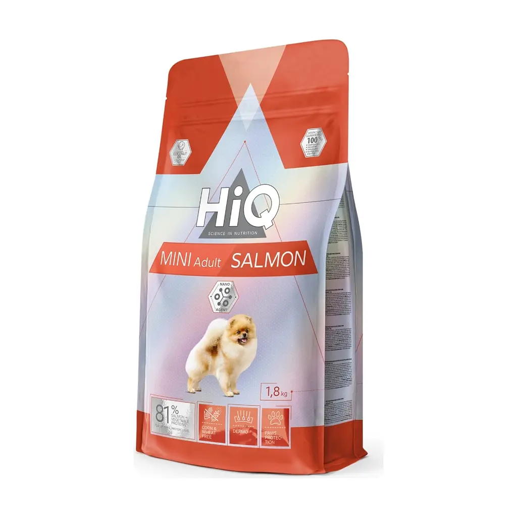 Сухий корм для собак HiQ Mini Adult Salmon 1.8 кг (HIQ46463)