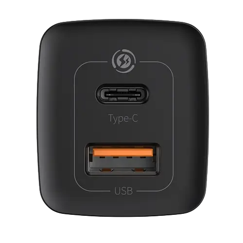 Сетевое зарядное устройство для Baseus GaN2 Lite 2 порта, USB + Type-C 65W Черный (CCGAN2L-B01) - фото 2