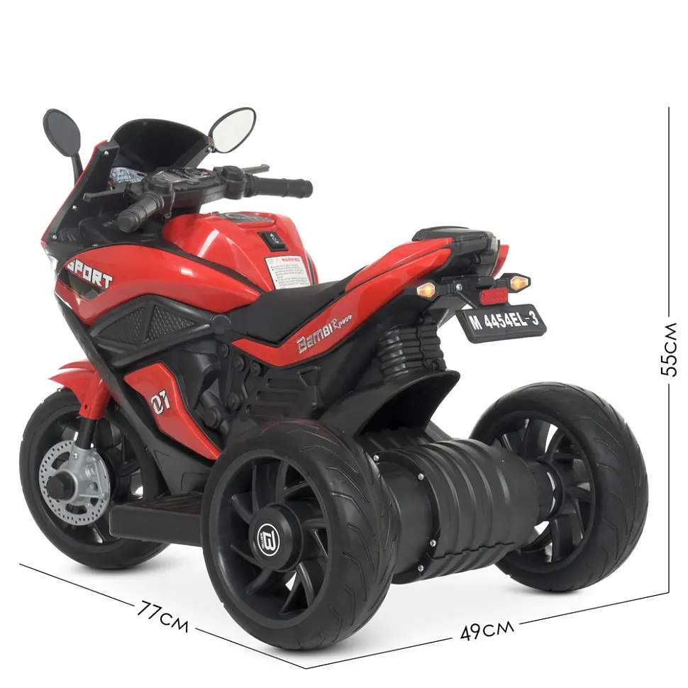 Дитячий електромобіль-мотоцикл Bambi Racer M 4454EL-3 до 30 кг - фото 3