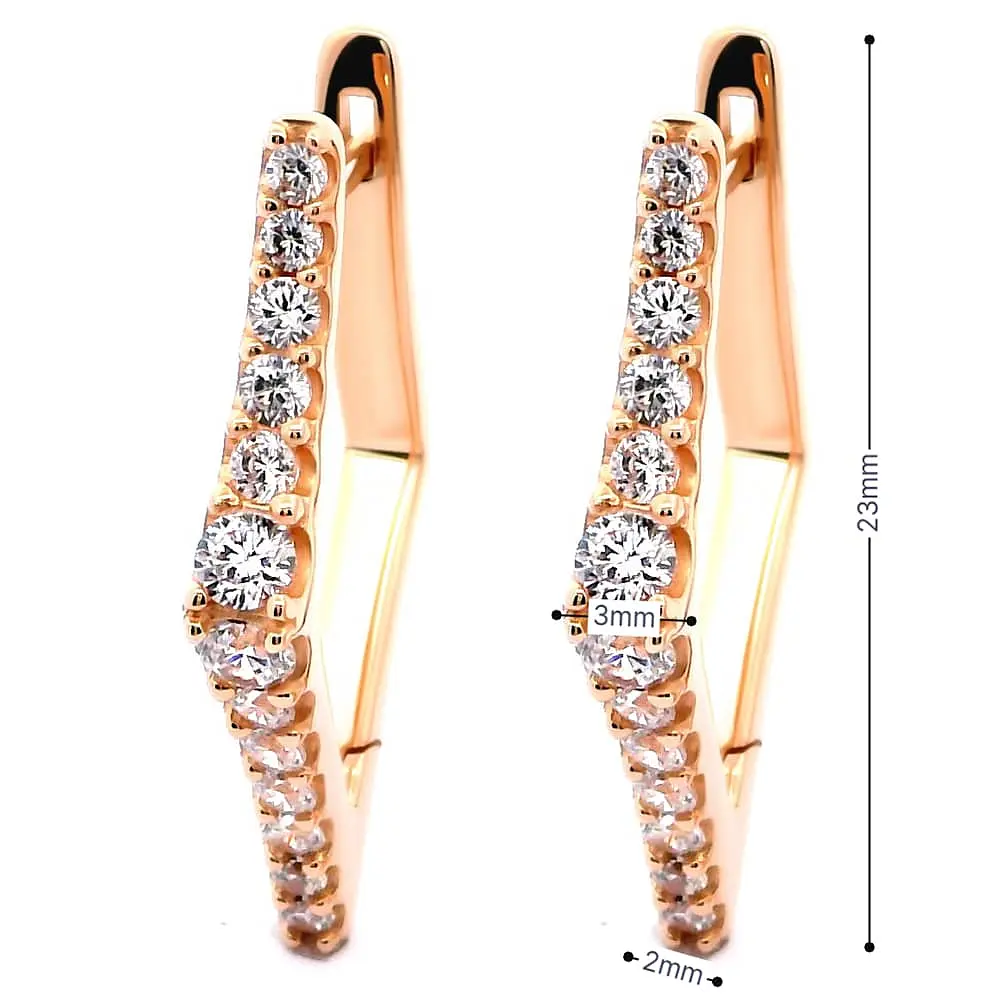 Сережки з червоного золота (з40089) - фото 3