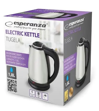 Електрочайник Esperanza Kettle Tugela EKK104X 1.8 л сірий - фото 2