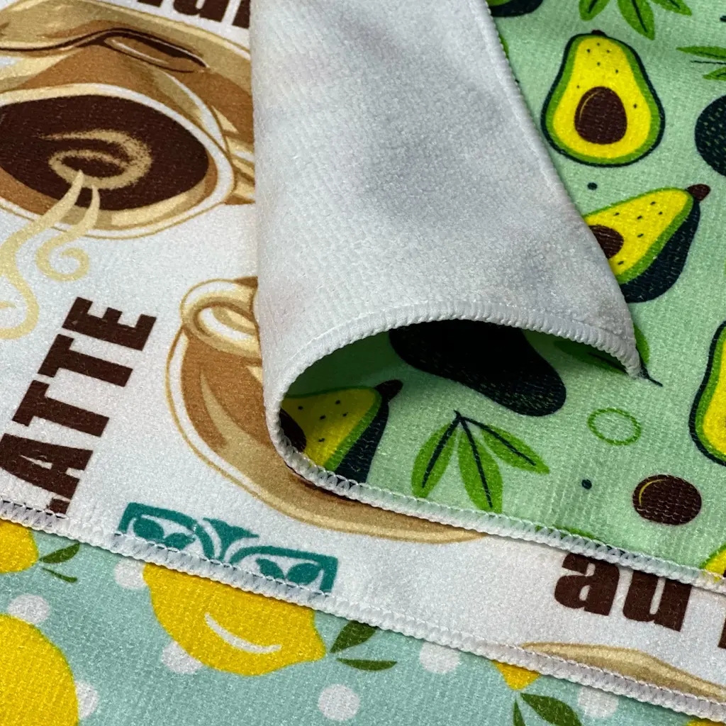 Набор кухонных полотенец LeLit Лимон Авокадо Кофе 30х30 см 3 шт. (le2000000299815) - фото 2