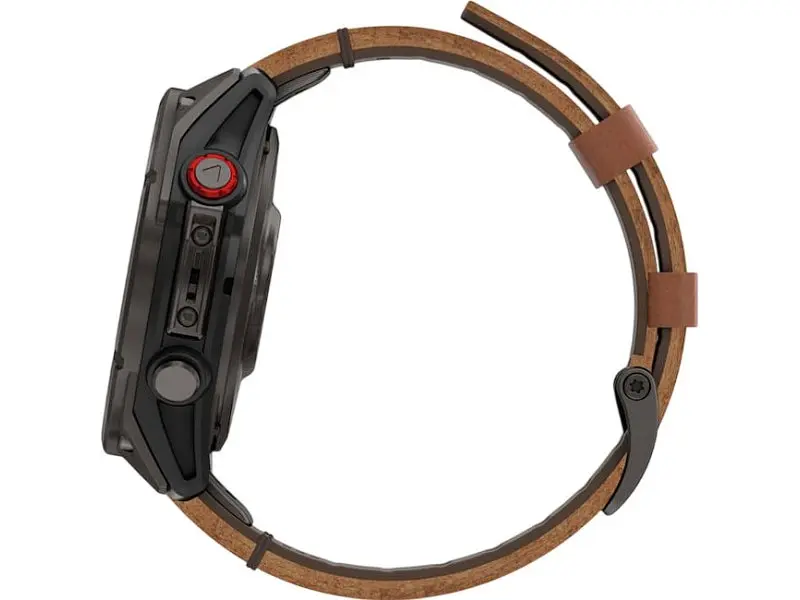 Смарт-годинник Garmin Fenix 8 Pro 47 mm AMOLED Carbon Gray DLC Titanium with Chestnut Leather Band (010-03198-40) - фото 5