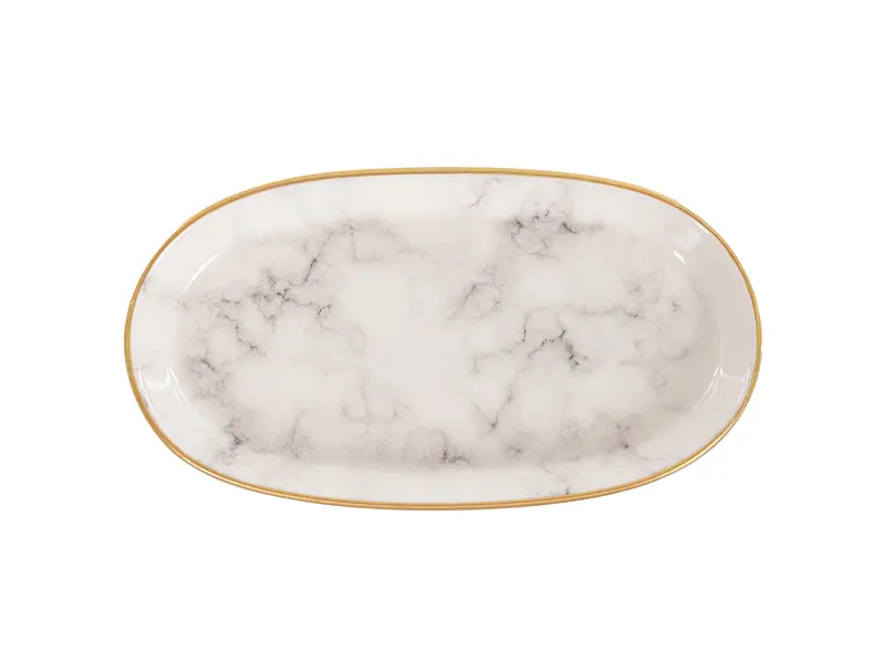 Набор блюд Alba ceramics Marble 3 шт. серый (769-028) - фото 4