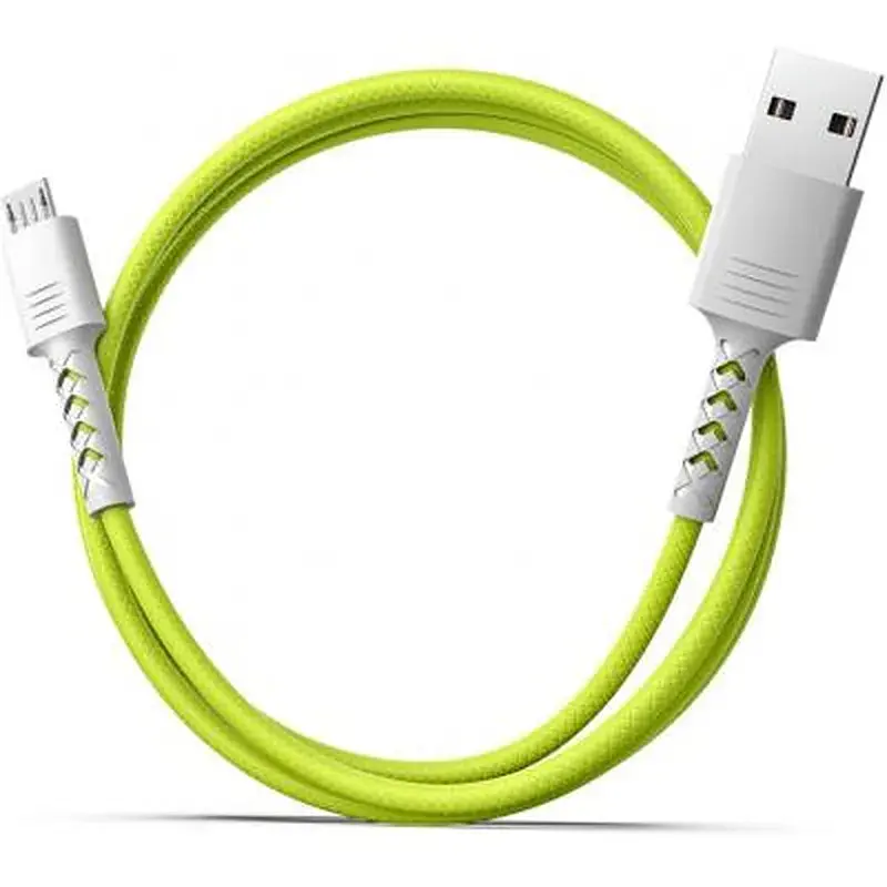 Дата кабель USB 2.0 AM to Micro 5P 1.0m Soft white/lime Pixus (4897058531176) - фото 3
