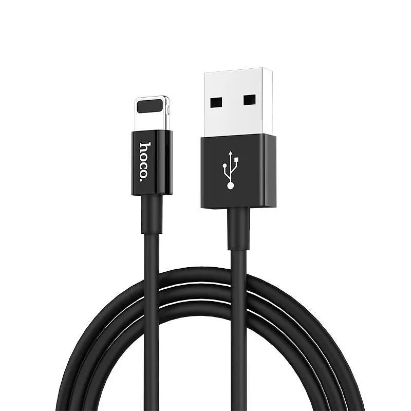 USB Cable Hoco X23 Skilled Lightning Black 1m - фото 3