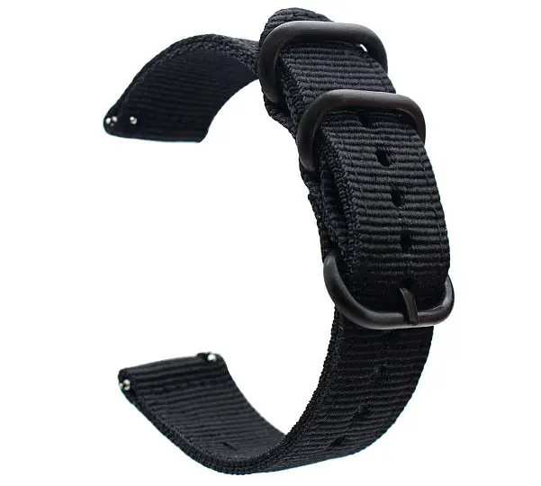 Нейлоновий ремінець Primo Traveller для годинника Motorola Moto 360 2nd gen (46 мм) Black - фото 2