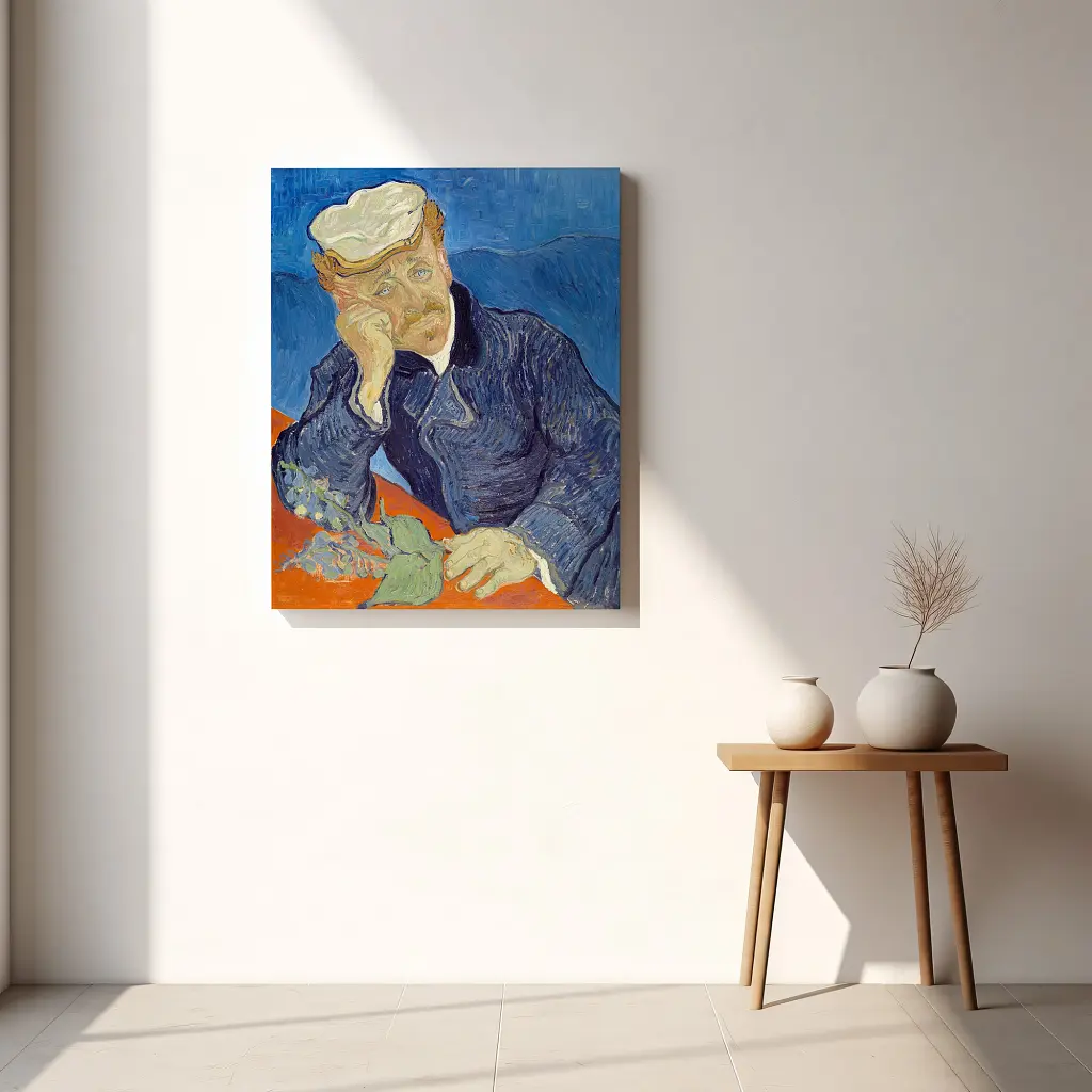 Інтер'єрна картина Портрет доктора Гаше, Вінсент ван Гог, Vincent van Gogh, Dr.Gachet, інтер'єрний декор, 75×60 см (id6661) - фото 2
