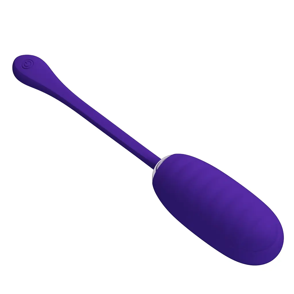 Віброяйце Pretty Love Kirk Super Soft Silicone 19.7 см (синій) - фото 8