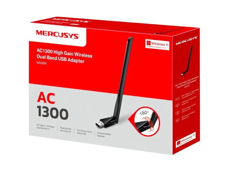 Wi-Fi адаптер Mercusys MA30H - фото 3