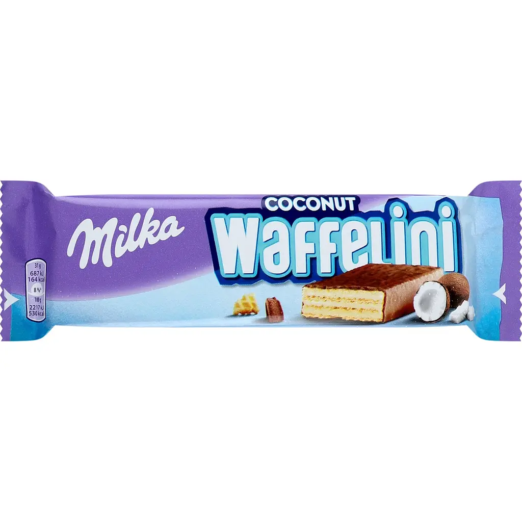 Вафли Milka Waffelini с начинкой с кокосом 31 г - фото 1