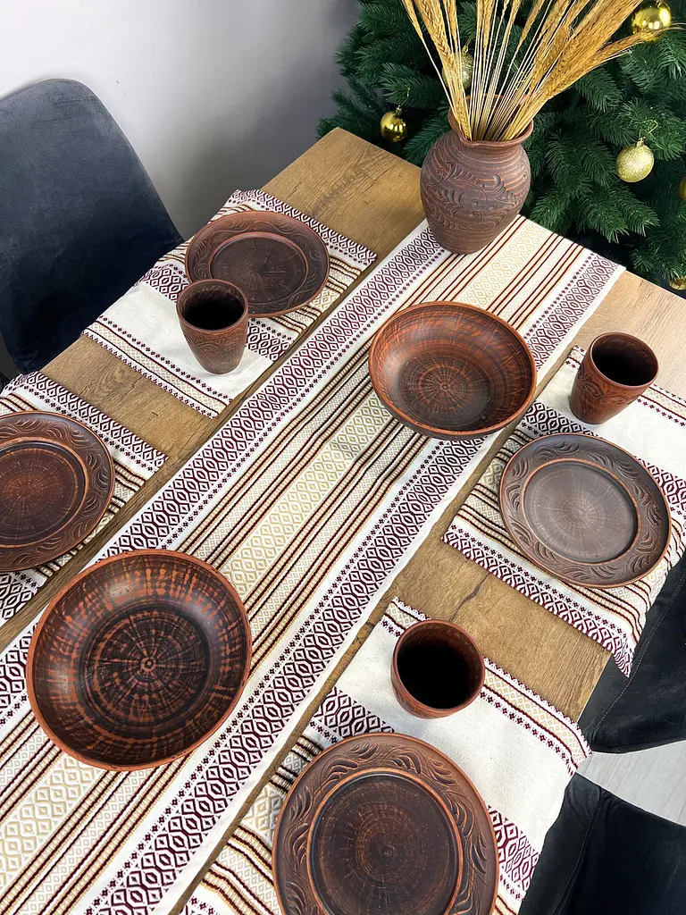 Льняная салфетка с украинским орнаментом Луч 30х40 см 24 шт. - фото 10