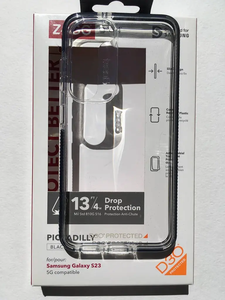 Протиударний прозорий чохол для Samsung Galaxy S23 (S911) GEAR4 Santa Cruz Black - фото 2