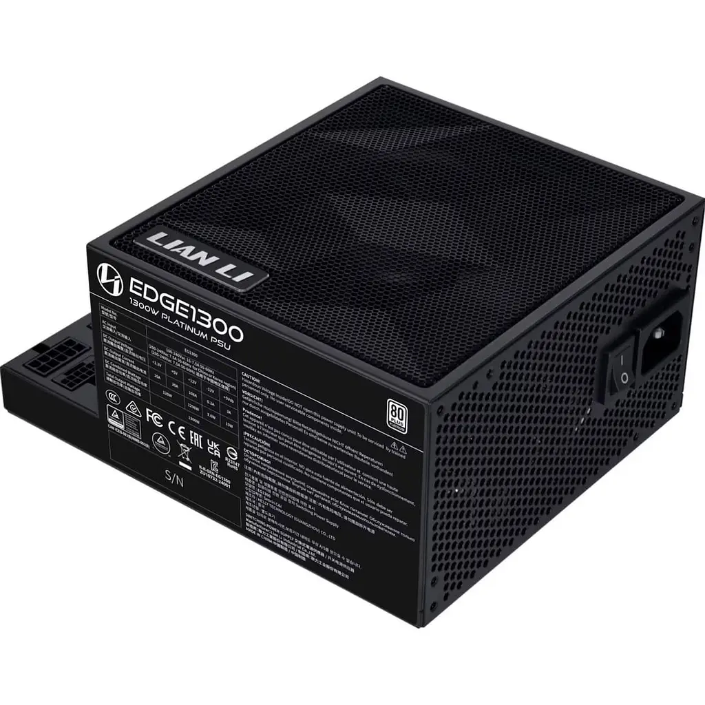 Блок питания Lian Li EDGE1300 1300W 80 PLUS PLATINUM BLACK (G9P.EG1300.BE00.EU) - фото 3
