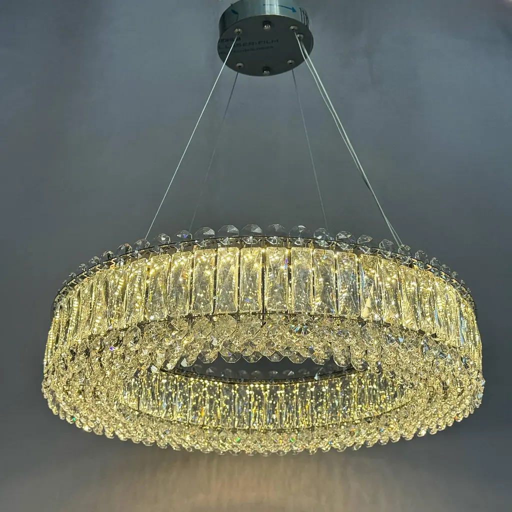 Кришталева підвісна LED-люстра Linisoln 8693-600 70W 60 см до 17 м2 - фото 4