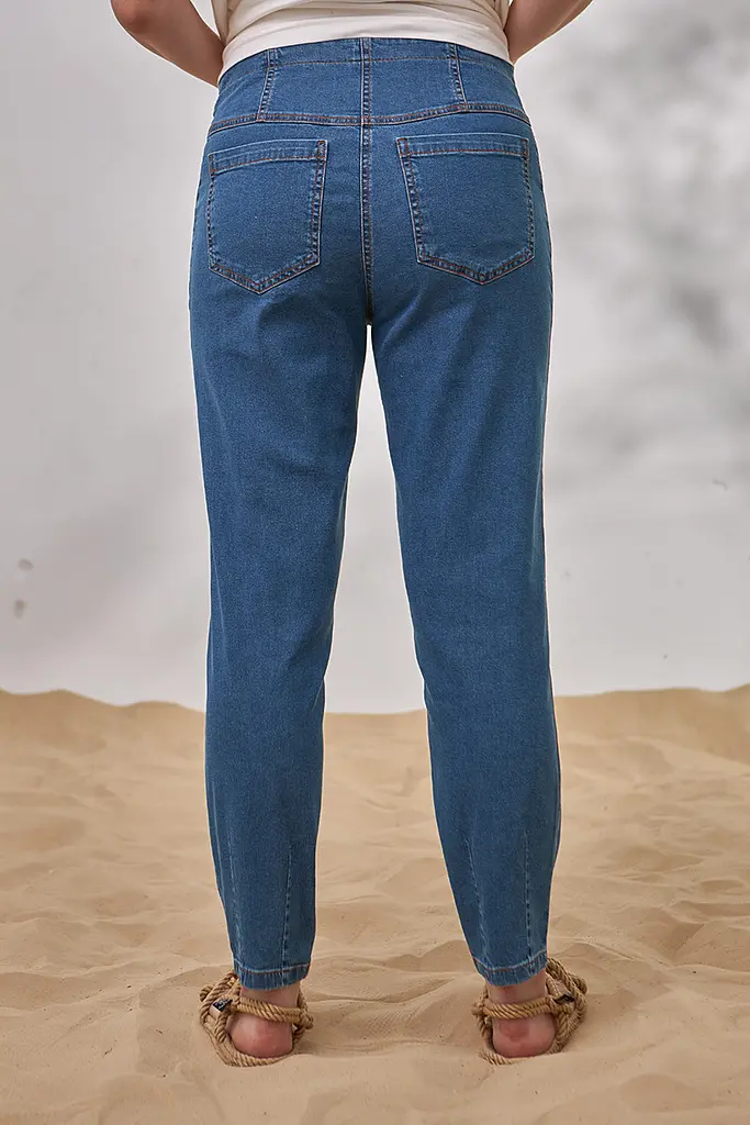 Вільні легкі джинси Mom для вагітних Sheldon denim 2XL Юла Мама Блакитний - фото 9