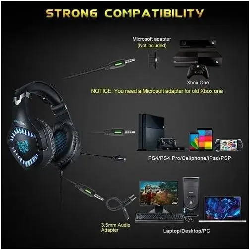 Навушники Onikuma Gaming with LED K1 Pro чорні - фото 6