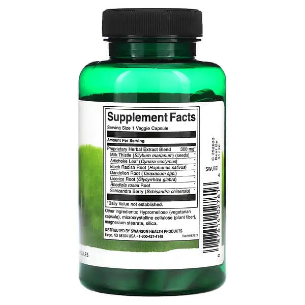 Поддержка печени и желчного Liver Tone 300 mg 120 капсул Swanson vit0005150 - фото 2