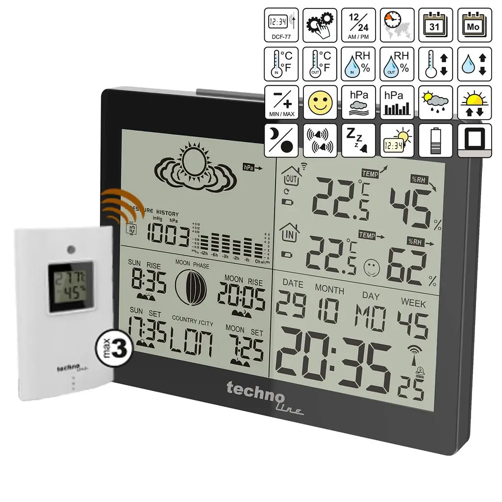 Метеостанція Technoline WS6760 Black (WS6760) - фото 6