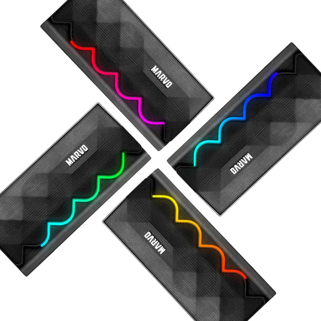 Ігрові настільні комп'ютерні колонки Marvo SG-269 2.0 з підсвічуванням Multi-LED USB - фото 3