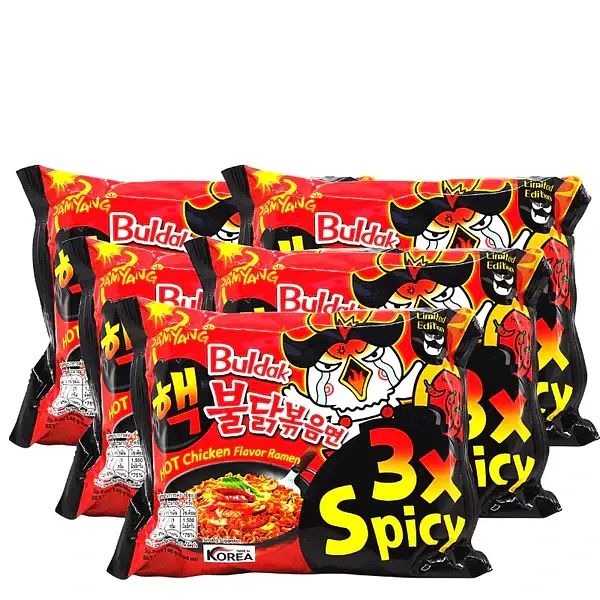Локшина швидкого приготування Samyang Buldak 3x Spicy Hot Chicken Flavor Ramen 140г - фото 6