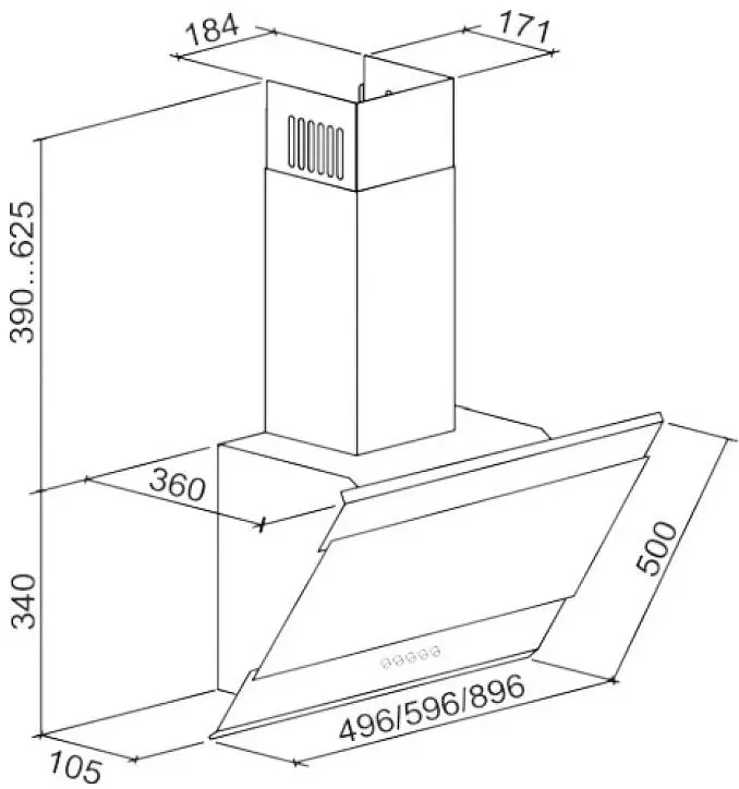 Витяжка Eleyus Focus 700 60 IS+BL - фото 2