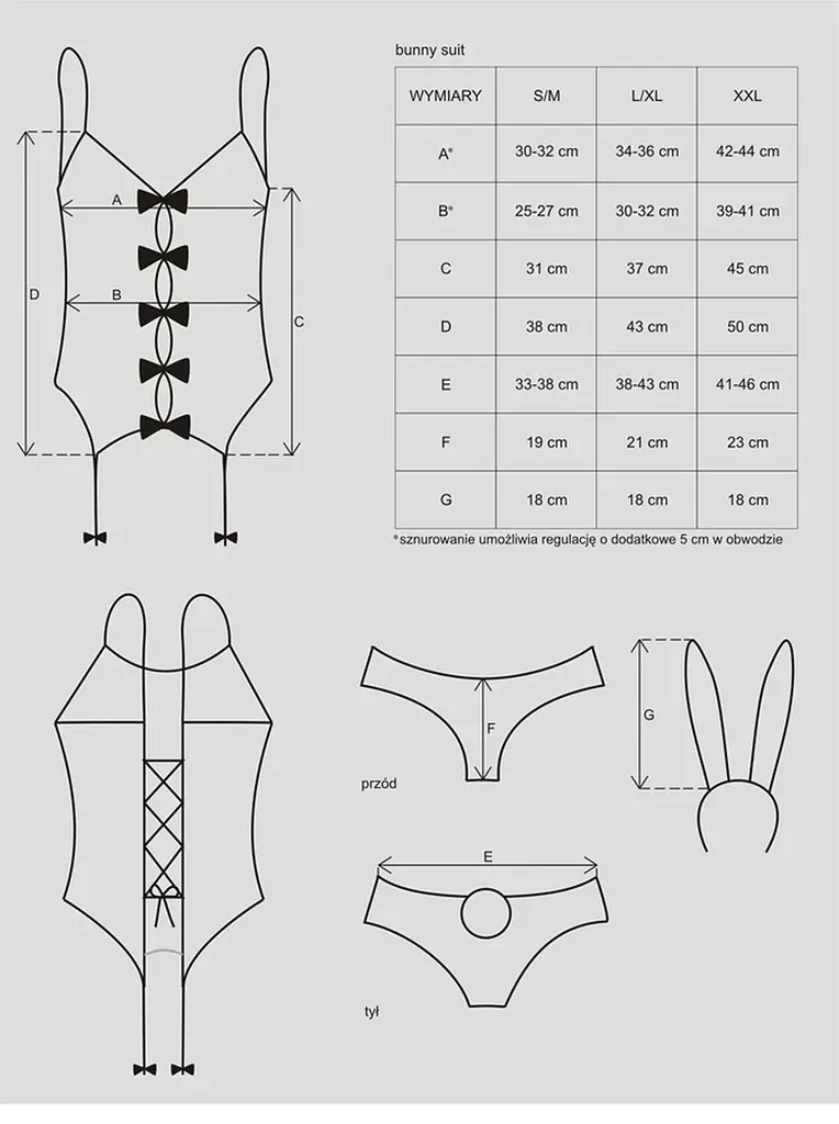 Сексуальный костюм Obsessive Bunny L/XL розовый - фото 6