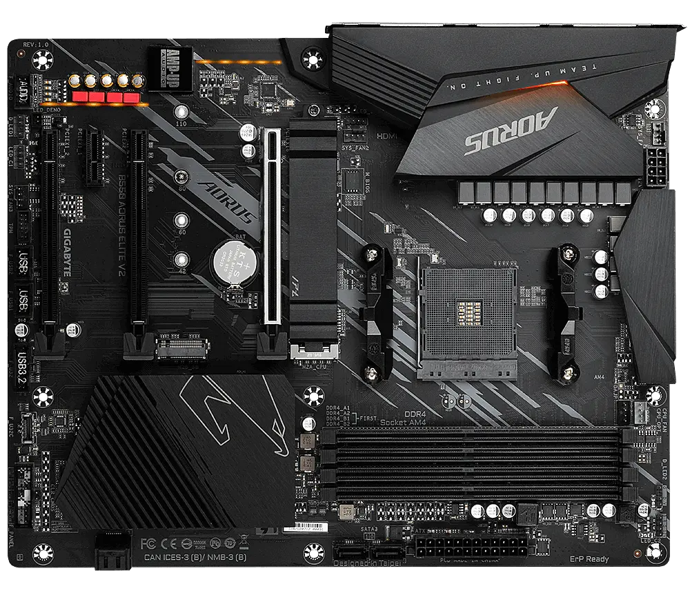 Mатеринська плата Gigabyte B550 Aorus Elite V2 Socket AM4 (B550 AORUS ELITE V2) - фото 2