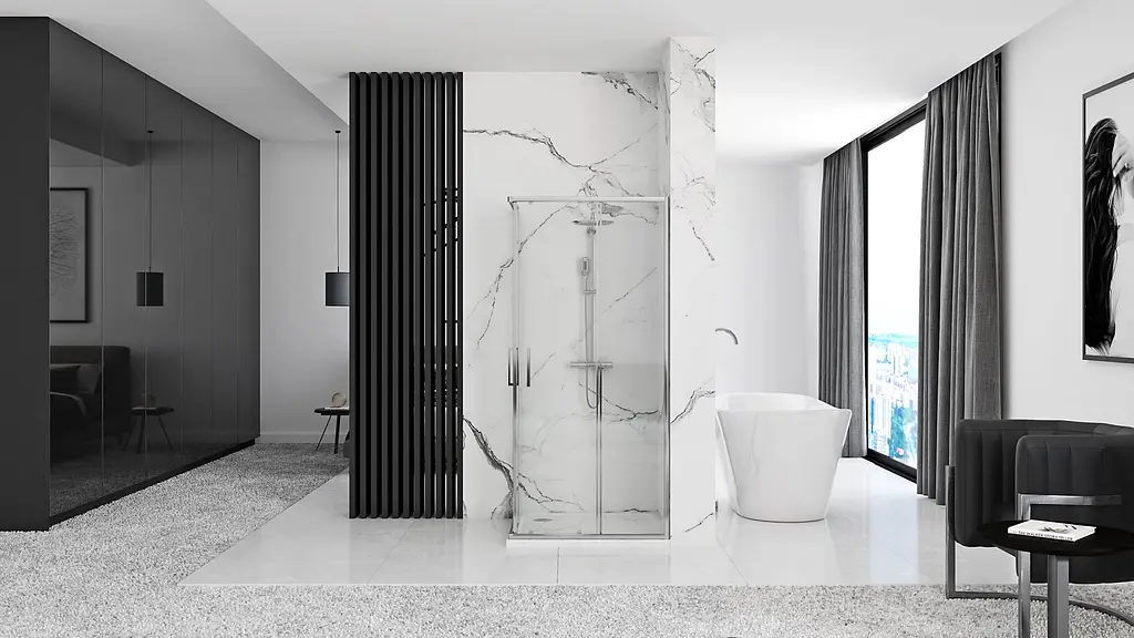 Душова кабіна Rea Punto 90x90 REA-K0867, Хром, Універсальна, прозорий - фото 5