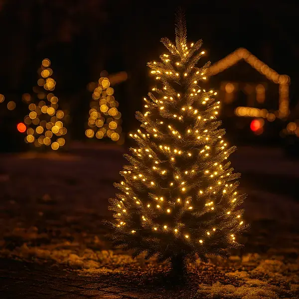 Гірлянда Нитка вулична GarlandoPro 30 м 300 LED білий дріт Жовтий CF300L30MWY - фото 2