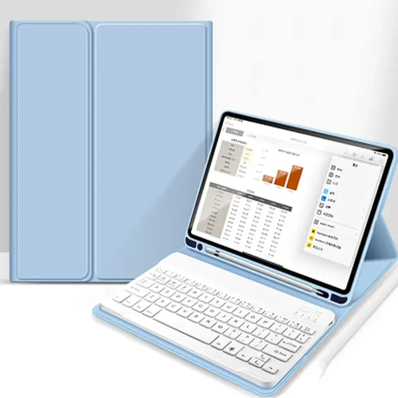Чохол до планшета BeCover with keyboard Apple iPad Pro 13" M4 2024 Light Blue (713005) - фото 4