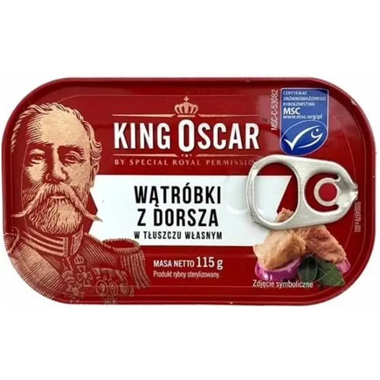 Печінка тріски King Oscar у власному жирі 115 г (5901489034157)