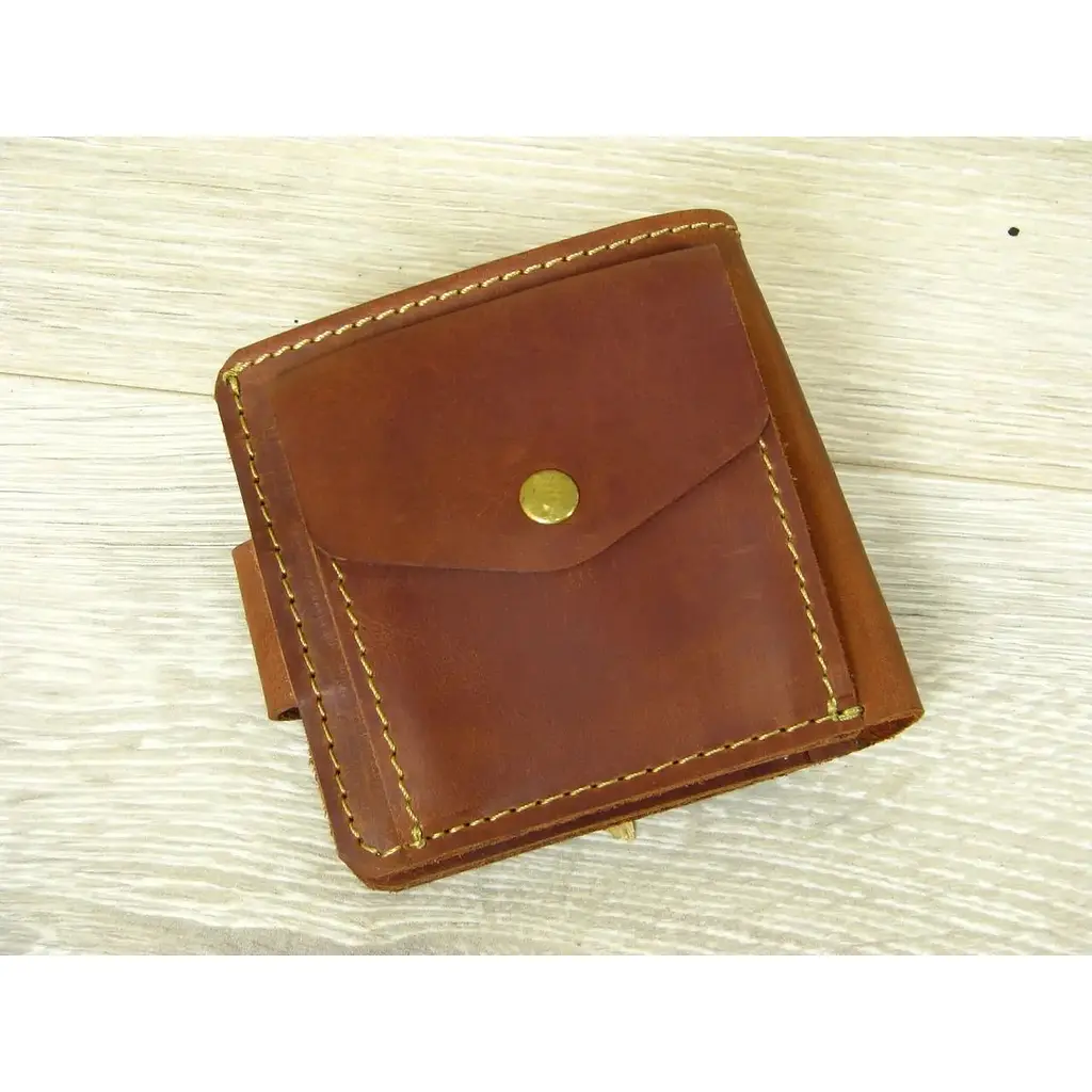 Жіночий гаманець портмоне GS коньячний - фото 5