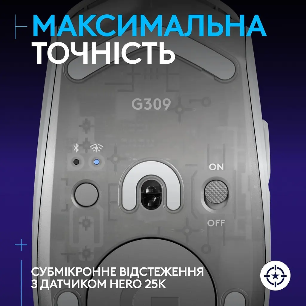 Бездротова миша Logitech G309 Lightspeed Wireless White (910-007207) - фото 7