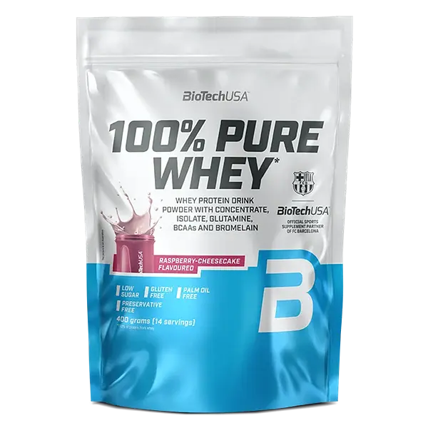 Протеїн 100% Pure Whey Biotech Usa Малиновий чізкейк 400 г Без глютену Без цукру, Apple Pie