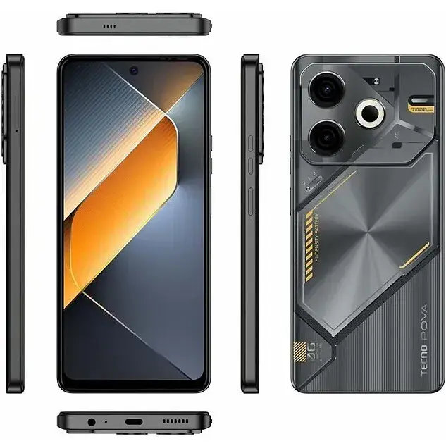 Смартфон Tecno Pova 6 Neo 8/256Gb Speed Black (LI6) (UA UCRF) NFC - фото 3