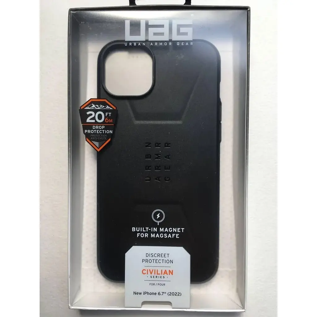 Оригинальный противоударный чехол UAG Civilian Magsafe Black для iPhone 14 Plus/15 Plus (114037114040) - фото 6