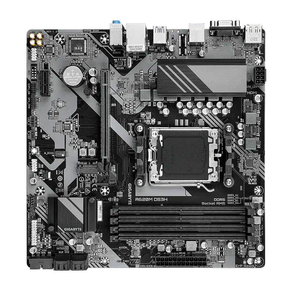 Mатеринська плата Gigabyte A620M DS3H Socket AM5 (A620M DS3H) Б/В - фото 3