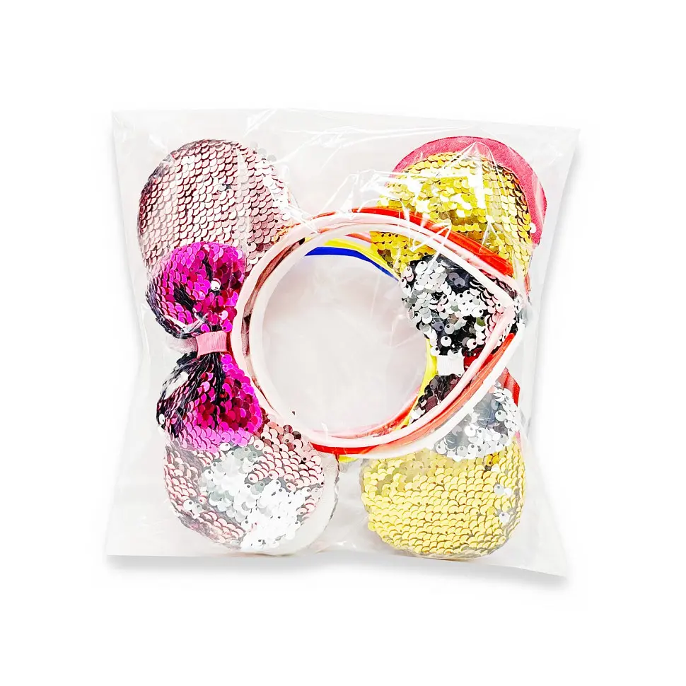 Набор ободков для волос La-beauty «Микки» 0106-264 с ушками в пайетках, 6 штук - фото 3