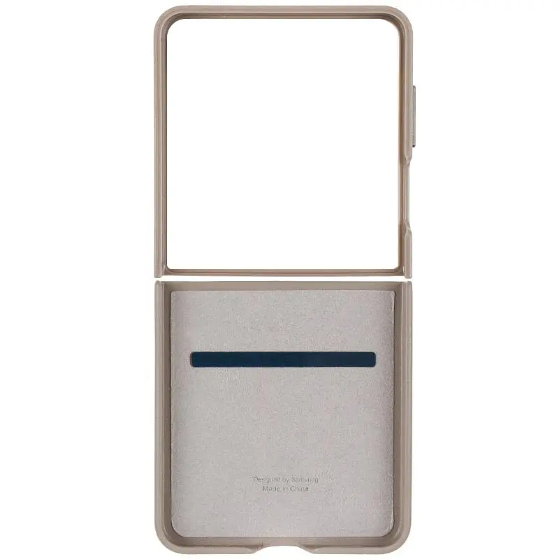 Кожаный чехол Leather Case (AAA) для Samsung Galaxy Z Flip7 Light Gray - фото 4