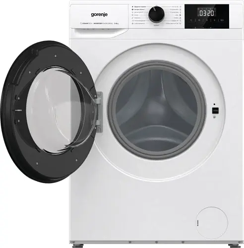 Пральна машина Gorenje W3NGPI62SBS, White, 6кг, фронтальна, 15 програм, швидкість віджиму 1200 об/хв, дисплей, пар, інвертор, клас енергоспоживання A+++, 84.5x59.5x43.5 см - фото 2