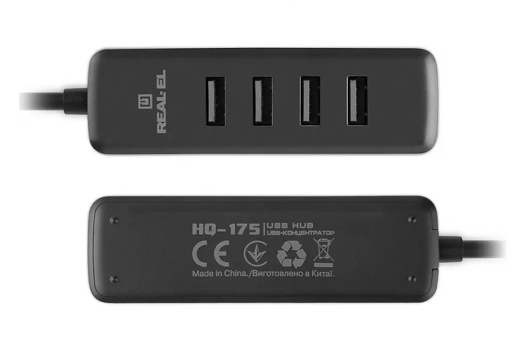 USB-хаб Real-el HQ-175 4 ports - фото 2