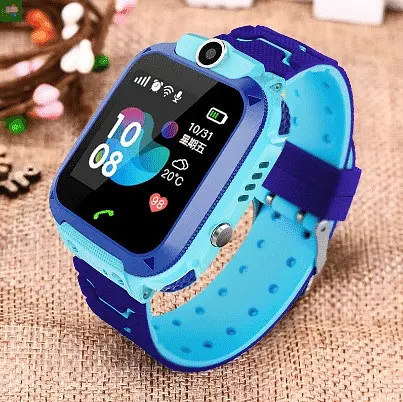 Детские умные часы Smart Baby Watch Q12 S-5 с SIM картой кнопкой SOS камерой и GPS Синий - фото 5