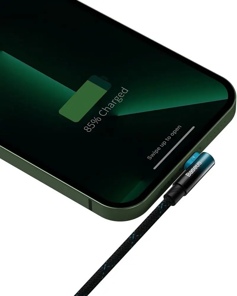 Кабель Baseus MVP 2 USB - Lightning (M/M), 2.4A, 1 м Black/Blue (CAVP000021) - фото 2