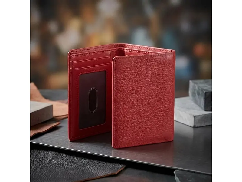 Жіночий гаманець із зернистої шкіри New Contatto 3603 rosso Червоний 8,5x11x2 см TONY PEROTTI acs0032562 - фото 6