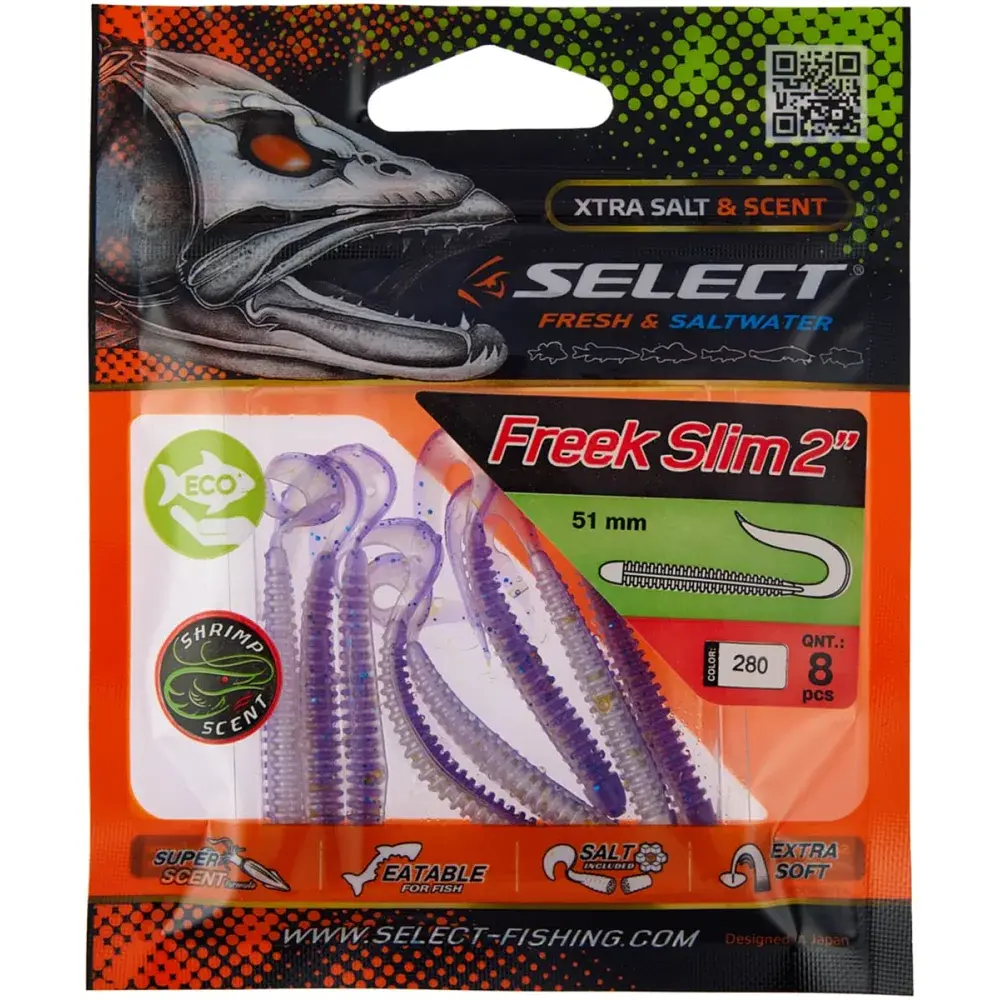 Силікон Select Freek Slim 2" #280 (8 шт/уп) - фото 2